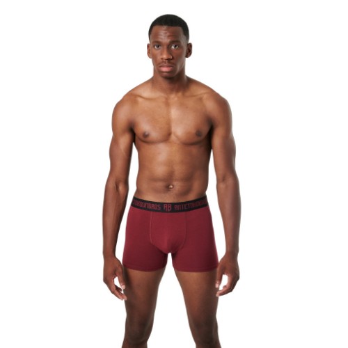 Εικόνα της Ανδρικά Εσώρουχα Boxer 2-Pack Μαύρο/Μπορντώ