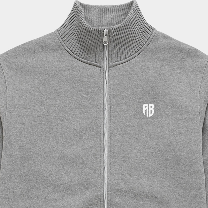 Antetokounbros Unisex Mock Jacket Grey Detail