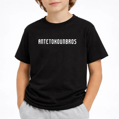 Antetokounbros Kids T-shirt Baseline Black Model thumb