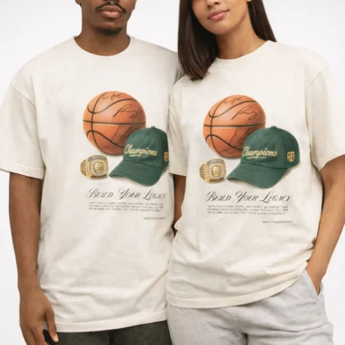 Antetokounbros Legacy Unisex Oversized Tee Off White Model thumb
