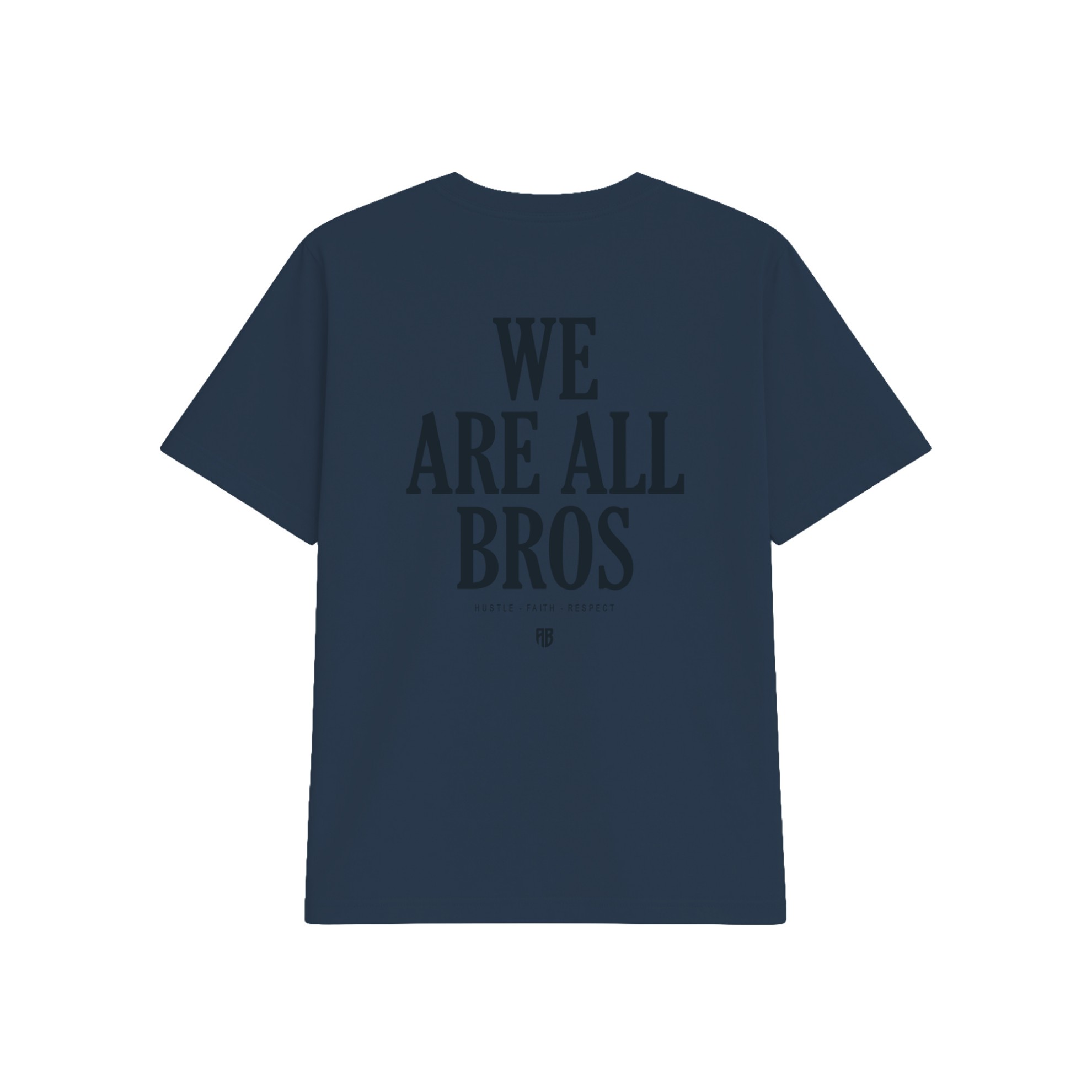 We Are All Bros Stonewashed Oversized Tee Carbon Back