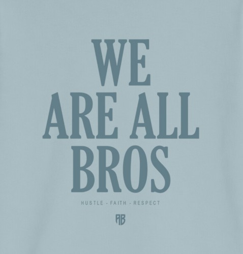 We Are All Bros Stonewashed Oversized Tee Ciel Detail thumb