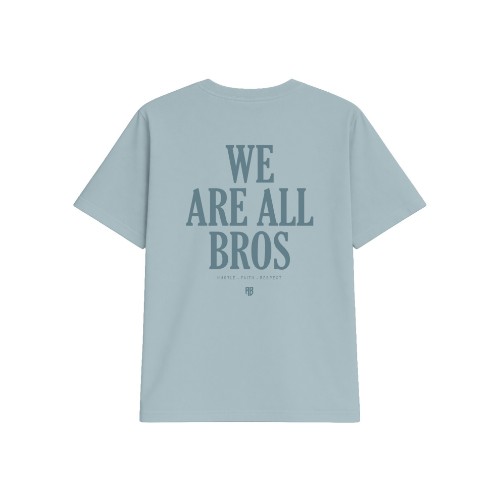 We Are All Bros Stonewashed Oversized Tee Ciel Back