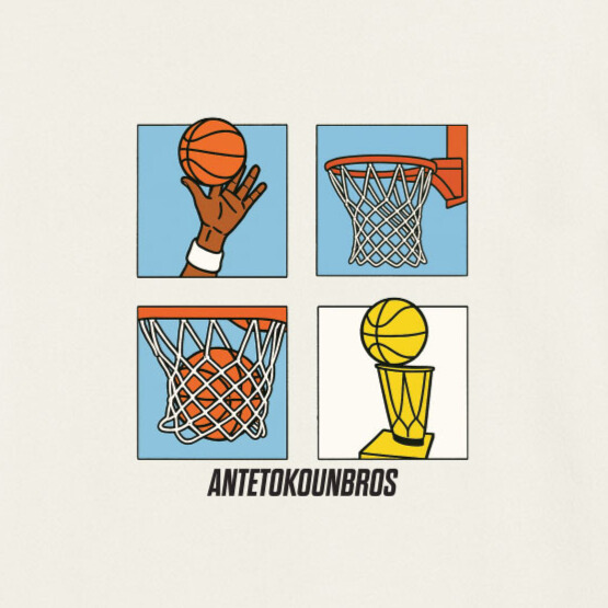 Antetokounbros Kid's Storyboard T-Shirt White Detail