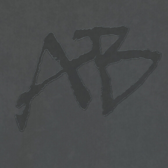 Applique Stonewashed Oversized Tee Carbon Detail