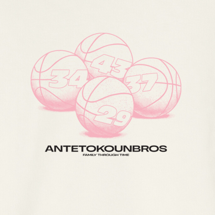 Antetokounbros Full Court Oversized Tee Off White
