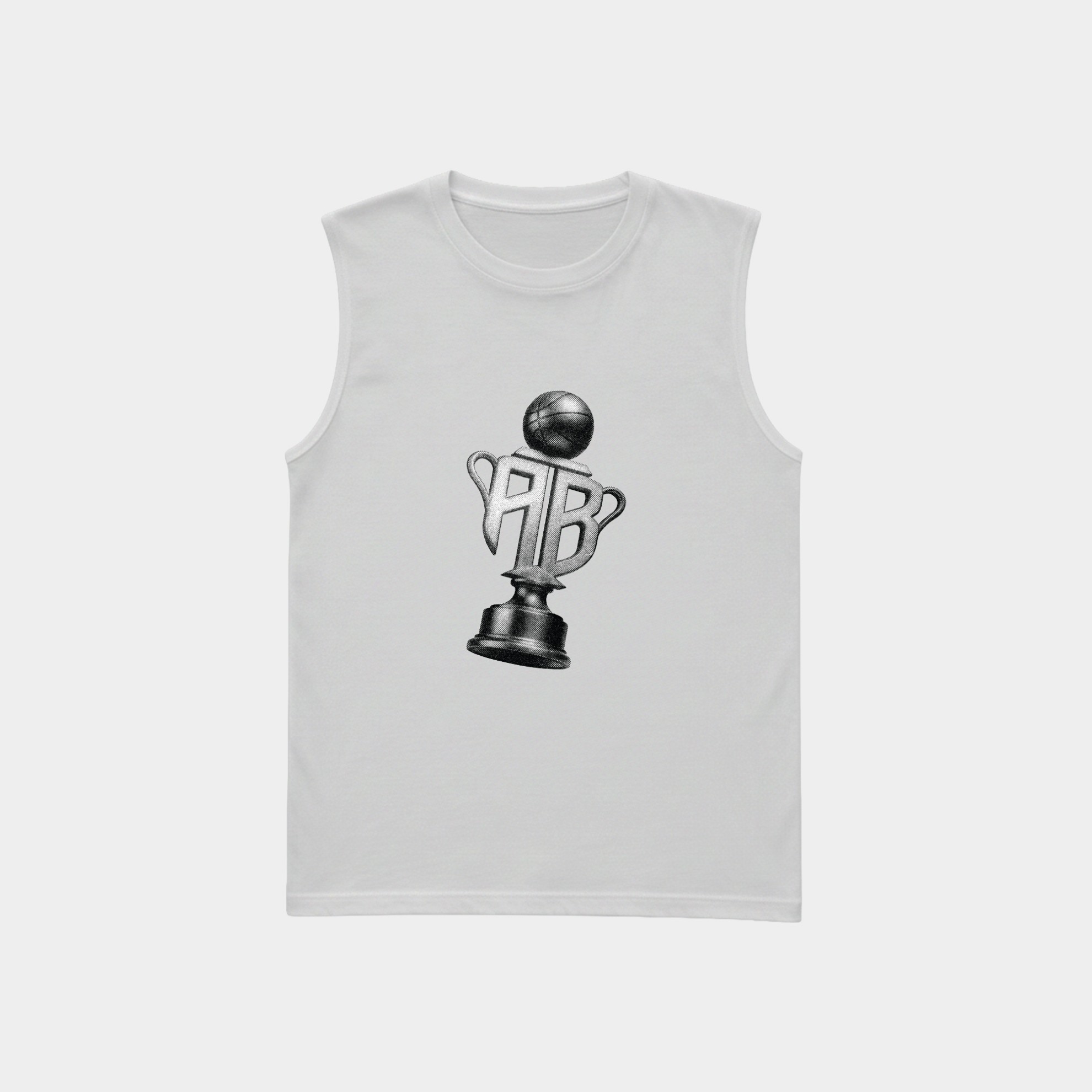 Antetokounbros Trophy Sleeveless Muscle Tank White Front