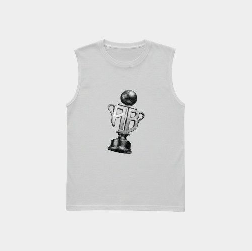 Antetokounbros Trophy Sleeveless Muscle Tank White Front thumb