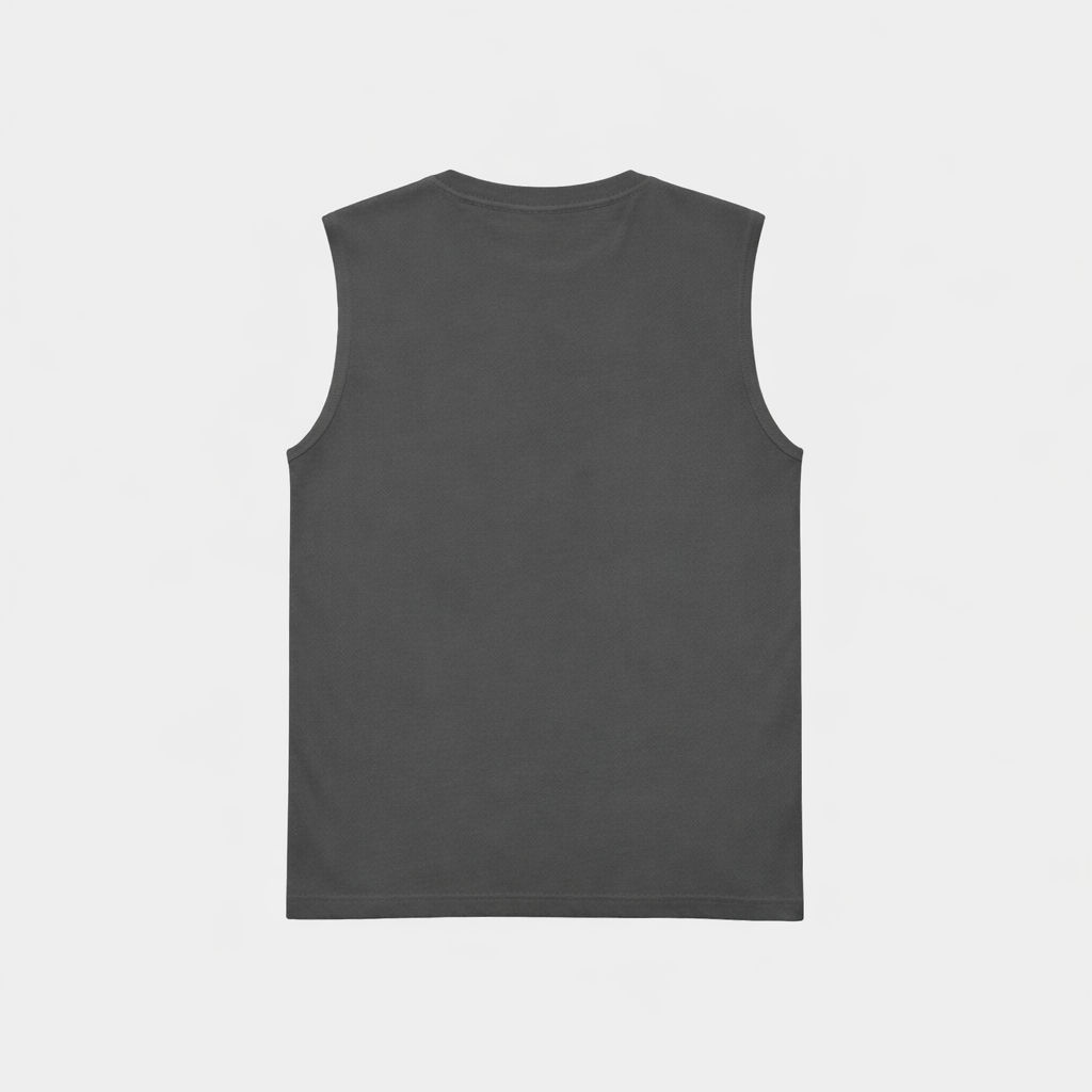 Trophy Sleeveless Muscle Tank Carbon Back