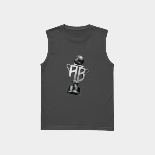 Trophy Sleeveless Muscle Tank Carbon Front thumb