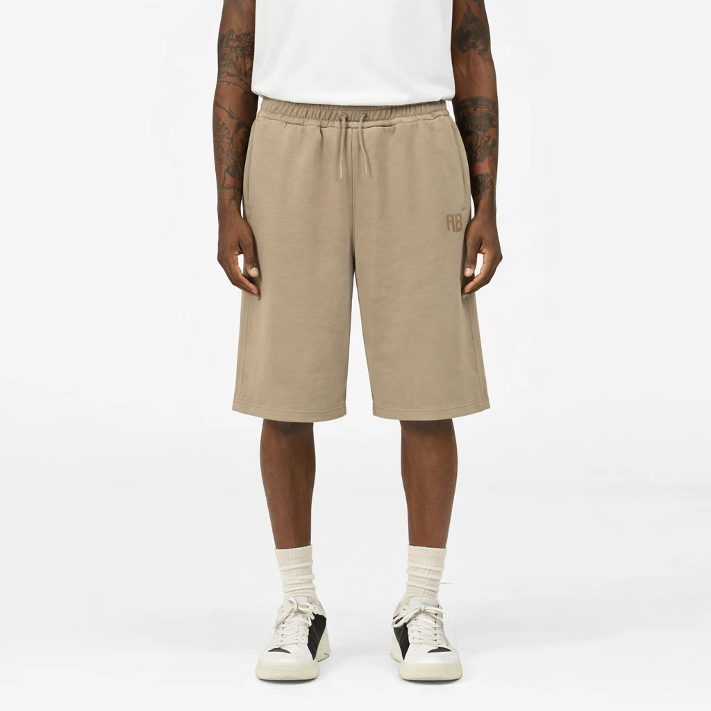 Antetokounbros Men's Baggy Shorts Beige Model