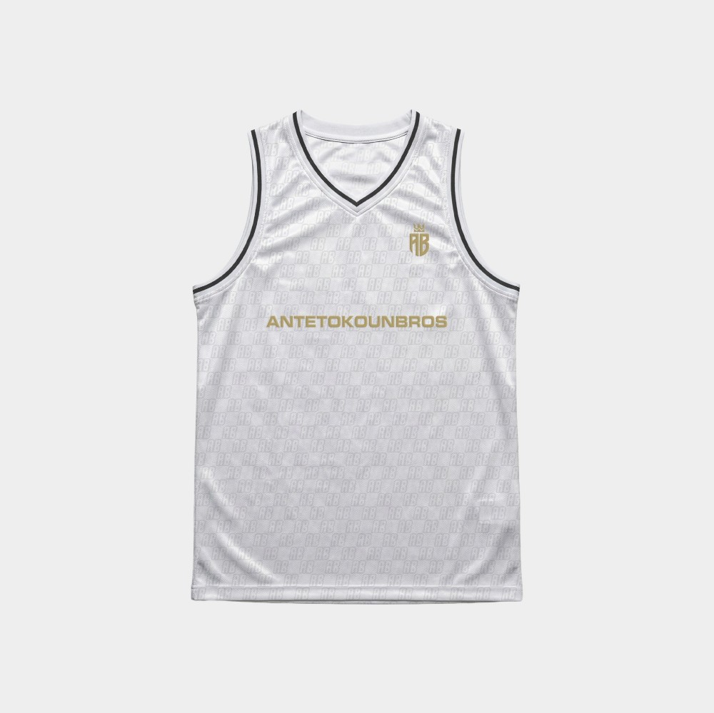 Antetokounbros Basketball Jersey White | Athletic Fit
