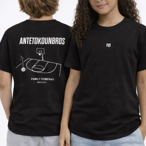 Antetokounbros Kid's Court T-shirt Black Model thumb