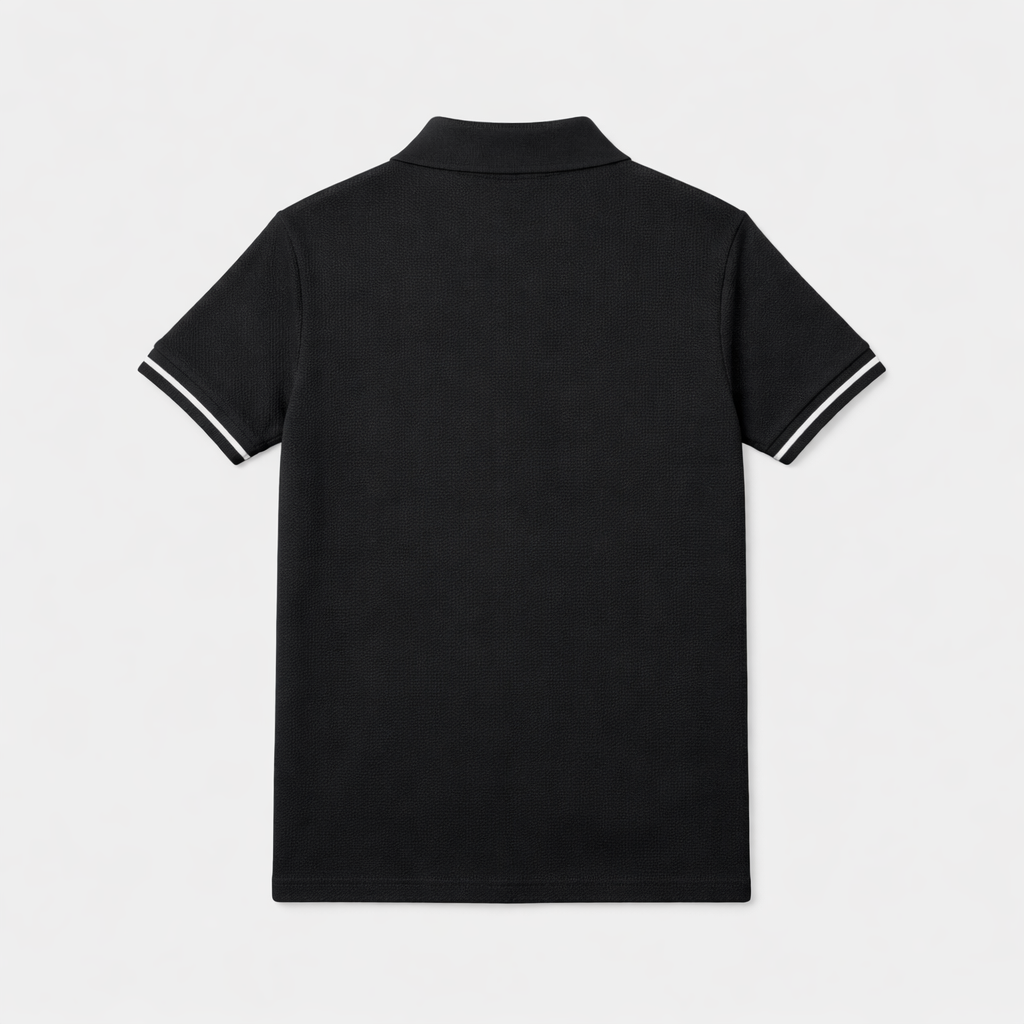 Antetokounbros Waffle Polo Tee Black Back