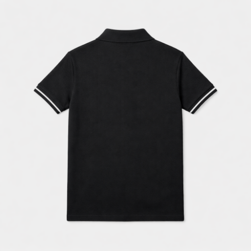 Antetokounbros Waffle Polo Tee Black Back thumb