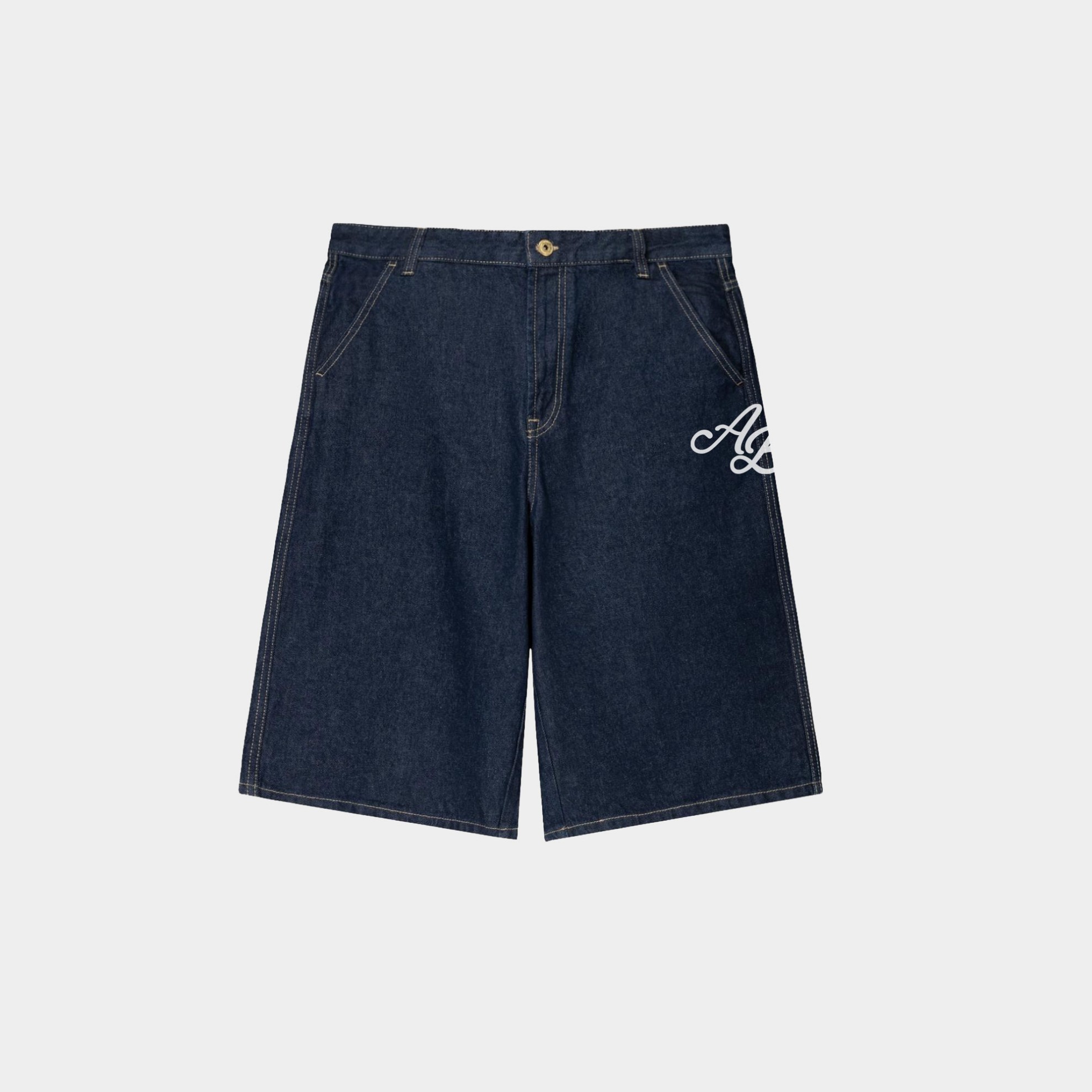 Antetokounbros Men's Denim Shorts Dark Denim Front