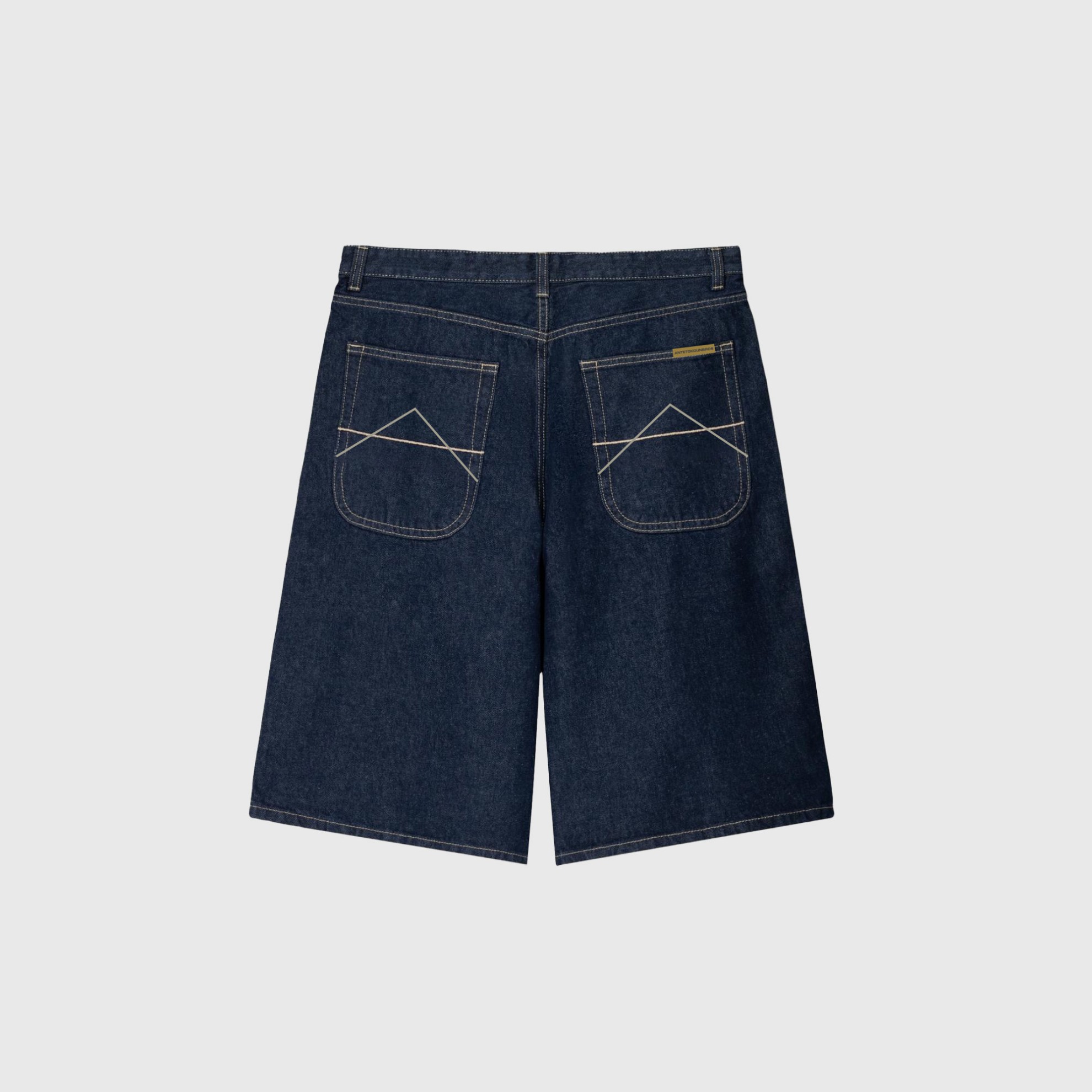 Antetokounbros Men's Denim Shorts Dark Denim Back