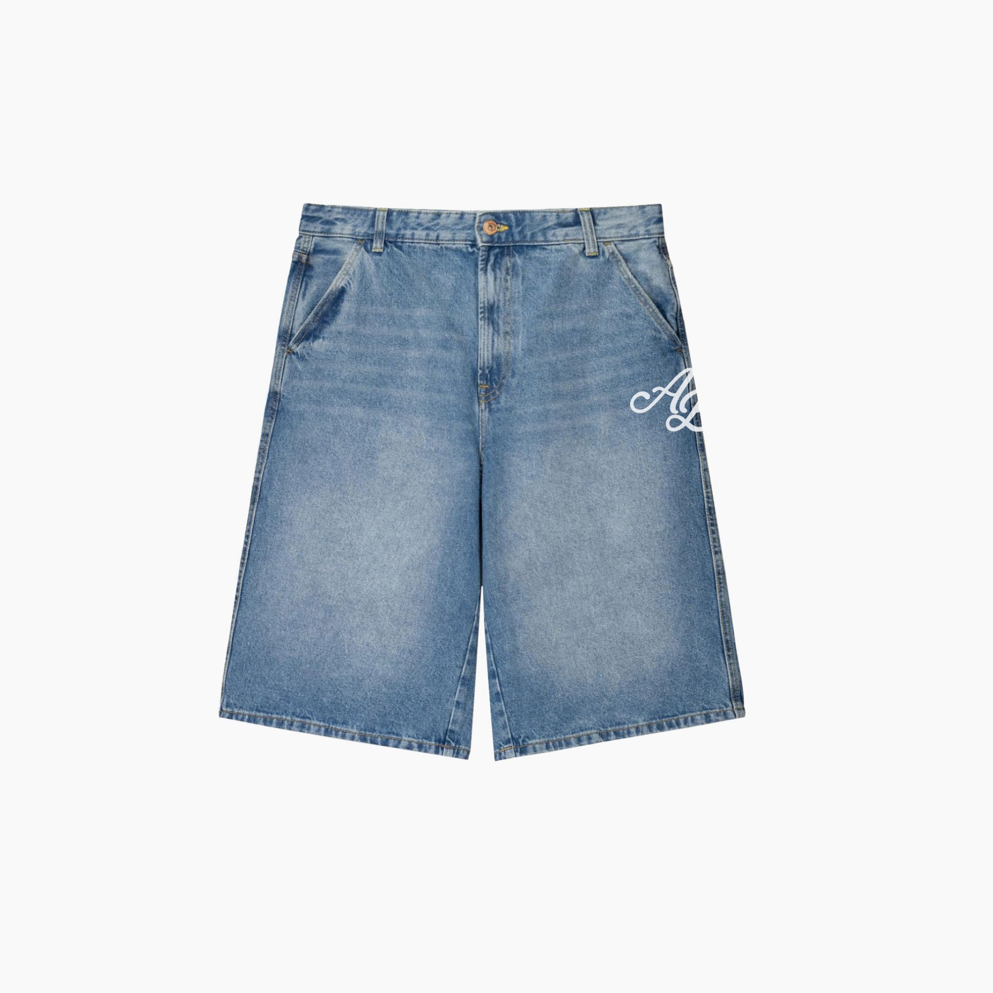 Antetokounbros Men's Denim Shorts Light Denim Front