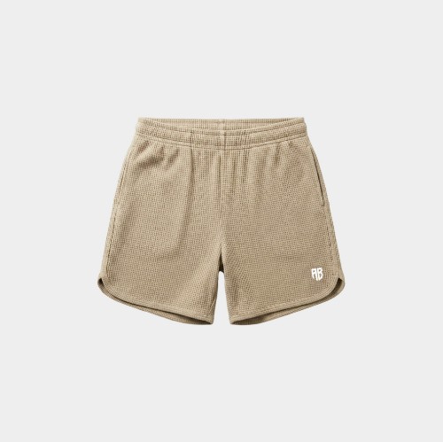 Antetokounbros Men's Retro Waffle Shorts Beige Front