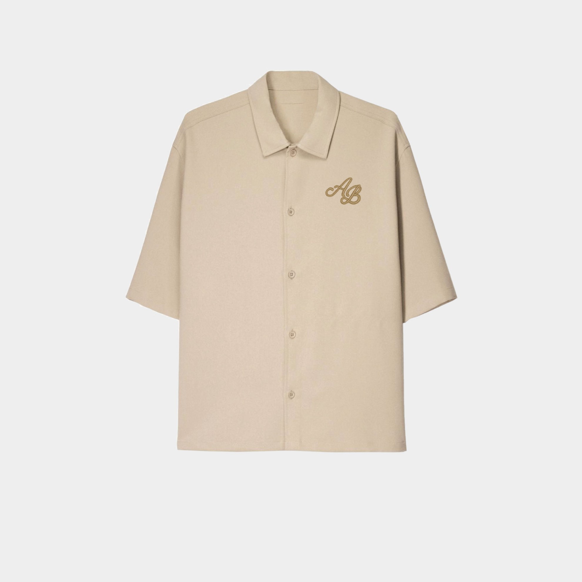 Antetokounbros Men's Distil Overshirt Beige Front