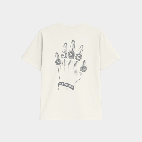 Antetokounbros Rings Ovesized Tee Off White Back