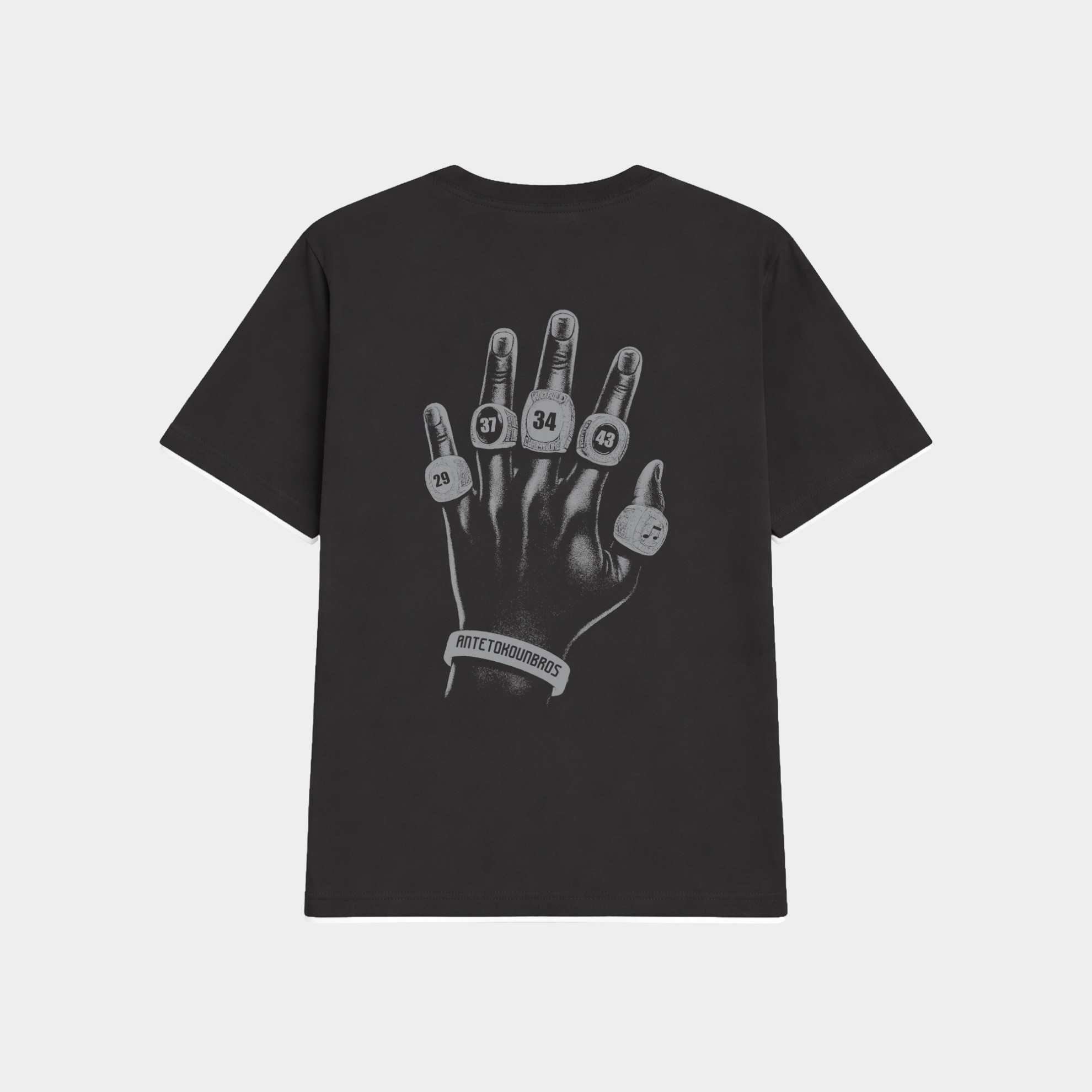 Antetokounbros Rings Ovesized Tee Black Back