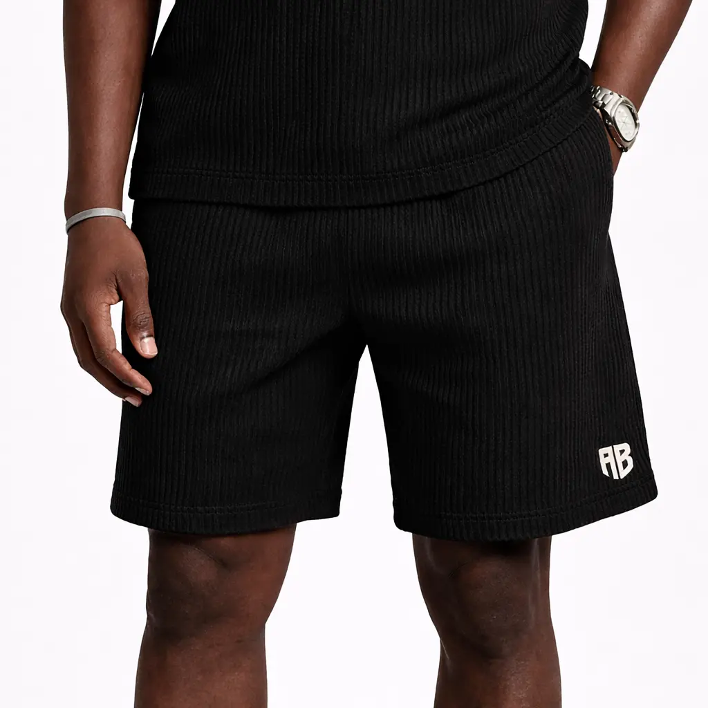 Antetokounbros Men's Retro Waffle Shorts Black Model