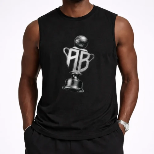 Antetokounbros Trophy Sleeveless Muscle Tank Black Model thumb