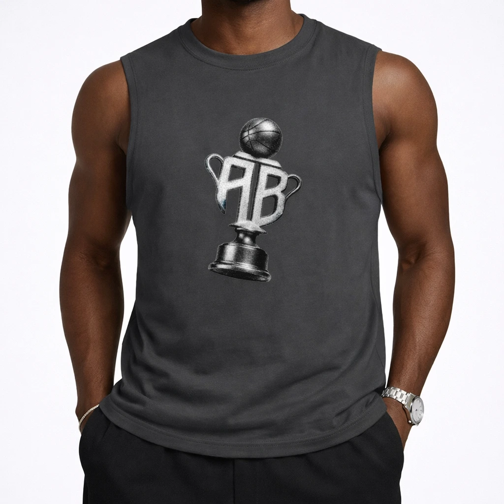 Antetokounbros Trophy Sleeveless Muscle Tank White Model