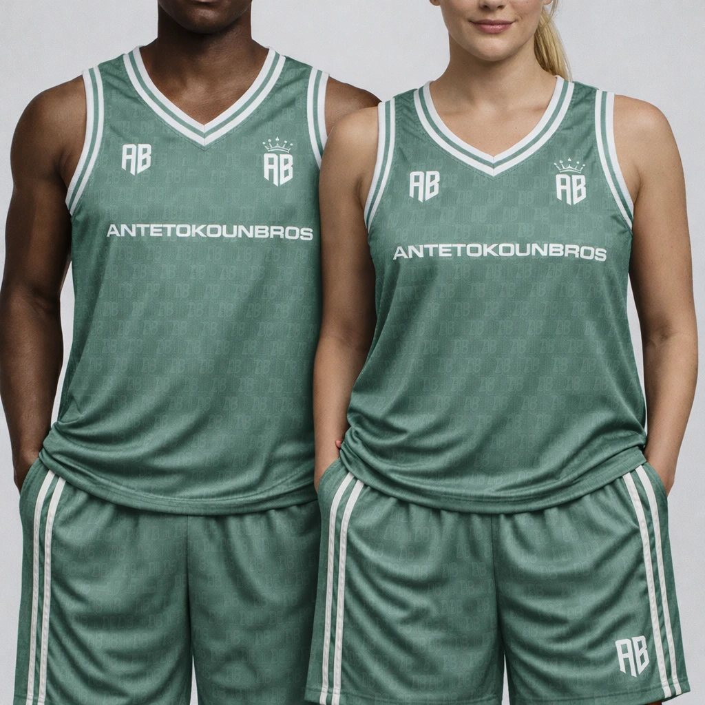 Antetokounbros Basketball Jersey Sage Green Models