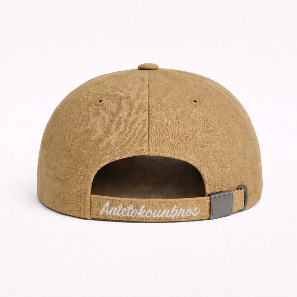 Antetokounbros Stonewashed Strapback Cap Beige Back