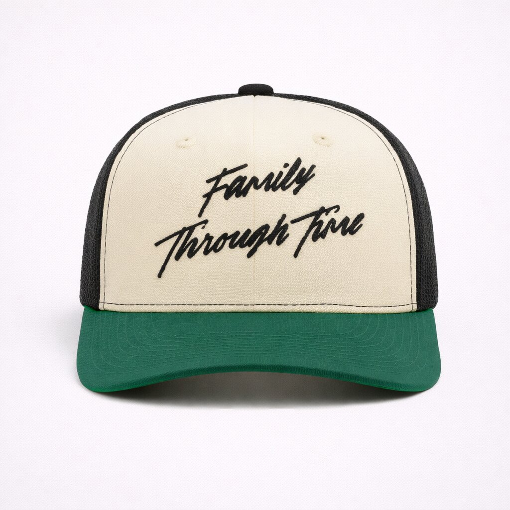 Antetokounbros Family Through Time Snapback Cap White/Green Front