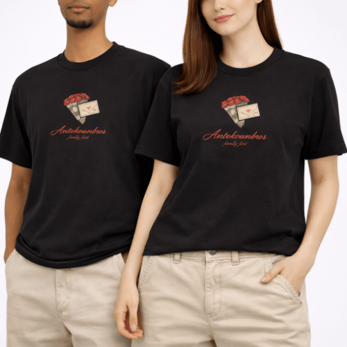 	Antetokounbros Love Letter Oversized Tee Black Models thumb