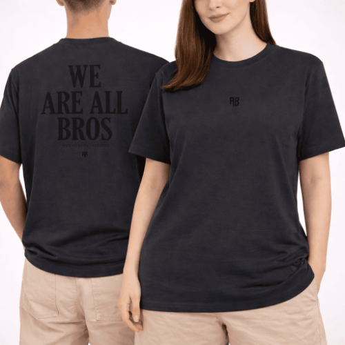 	We Are All Bros Stonewashed Oversized Tee Carbon Models thumb