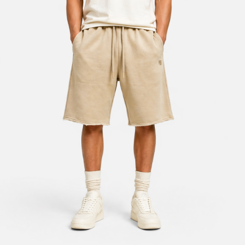 Antetokounbros Men's Baggy Shorts Beige Model thumb
