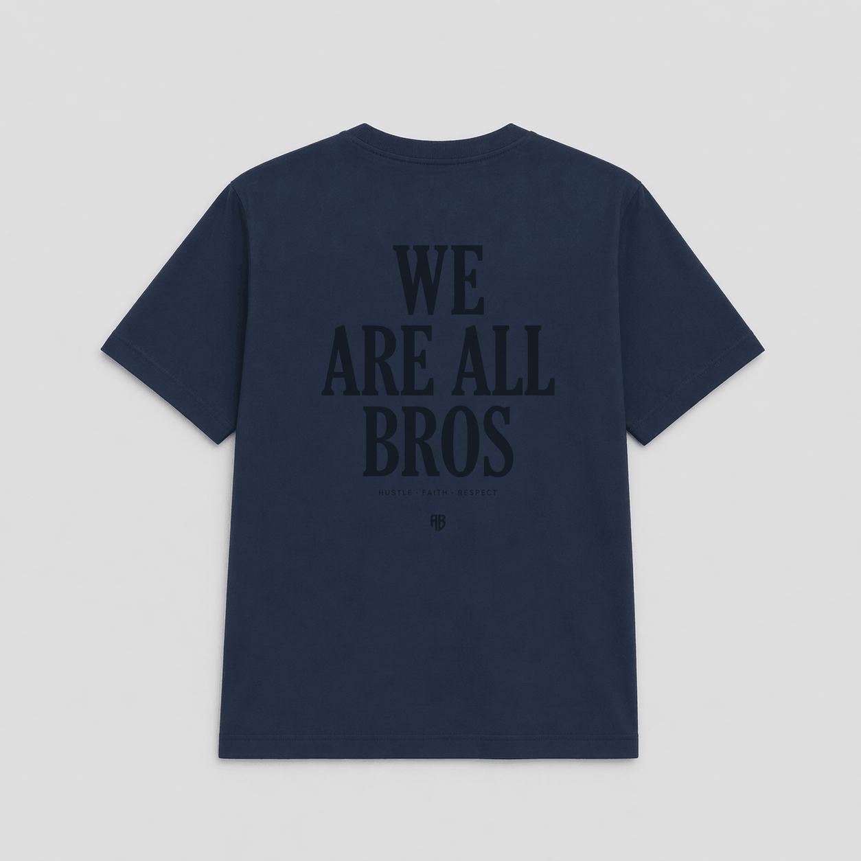We Are All Bros Stonewashed Oversized Tee Carbon Back