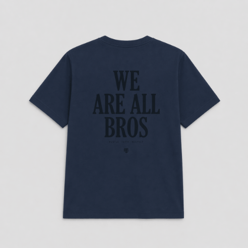 We Are All Bros Stonewashed Oversized Tee Carbon Back thumb