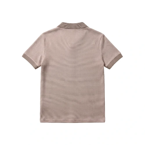 Antetokounbros Waffle Polo Tee Beige Back