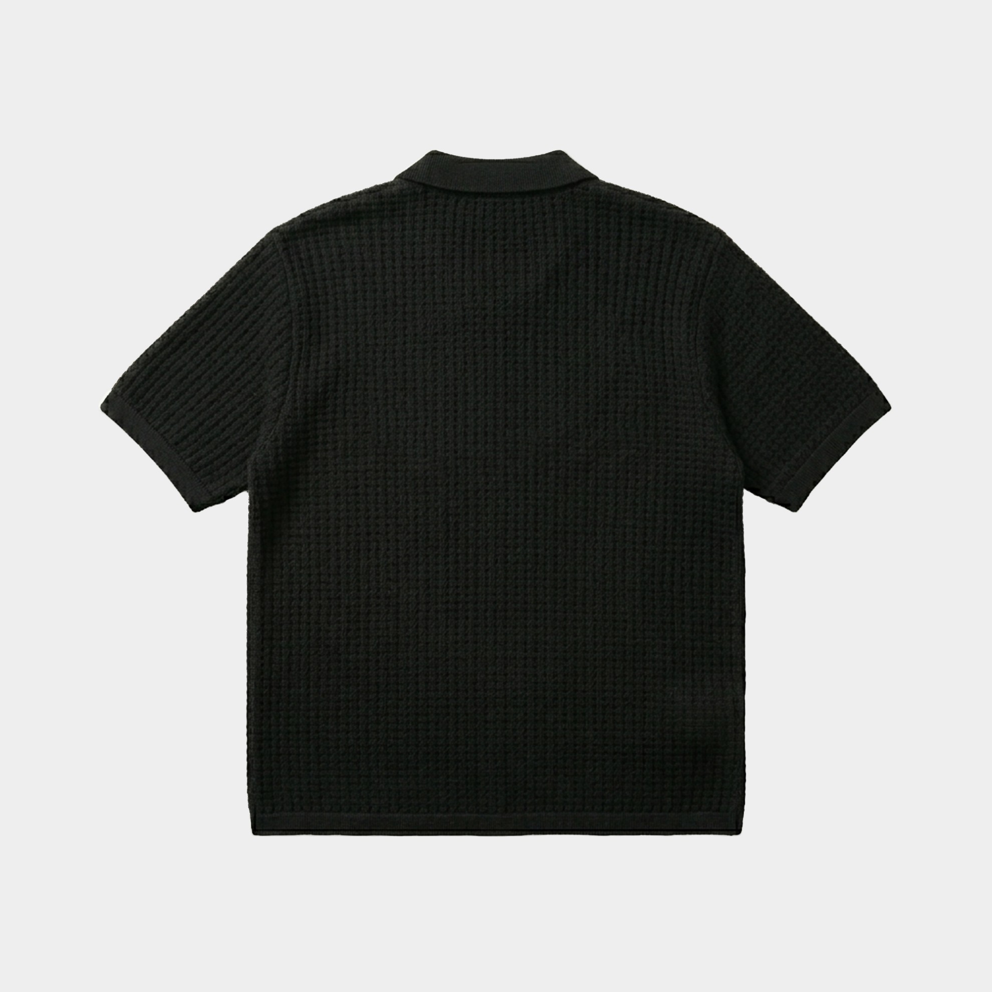Antetokounbros Kintted Oversized Polo Tee Black Back