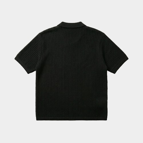 Antetokounbros Kintted Oversized Polo Tee Black Back