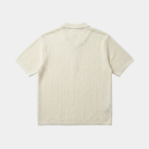 Antetokounbros Kintted Oversized Polo Tee Off White Back