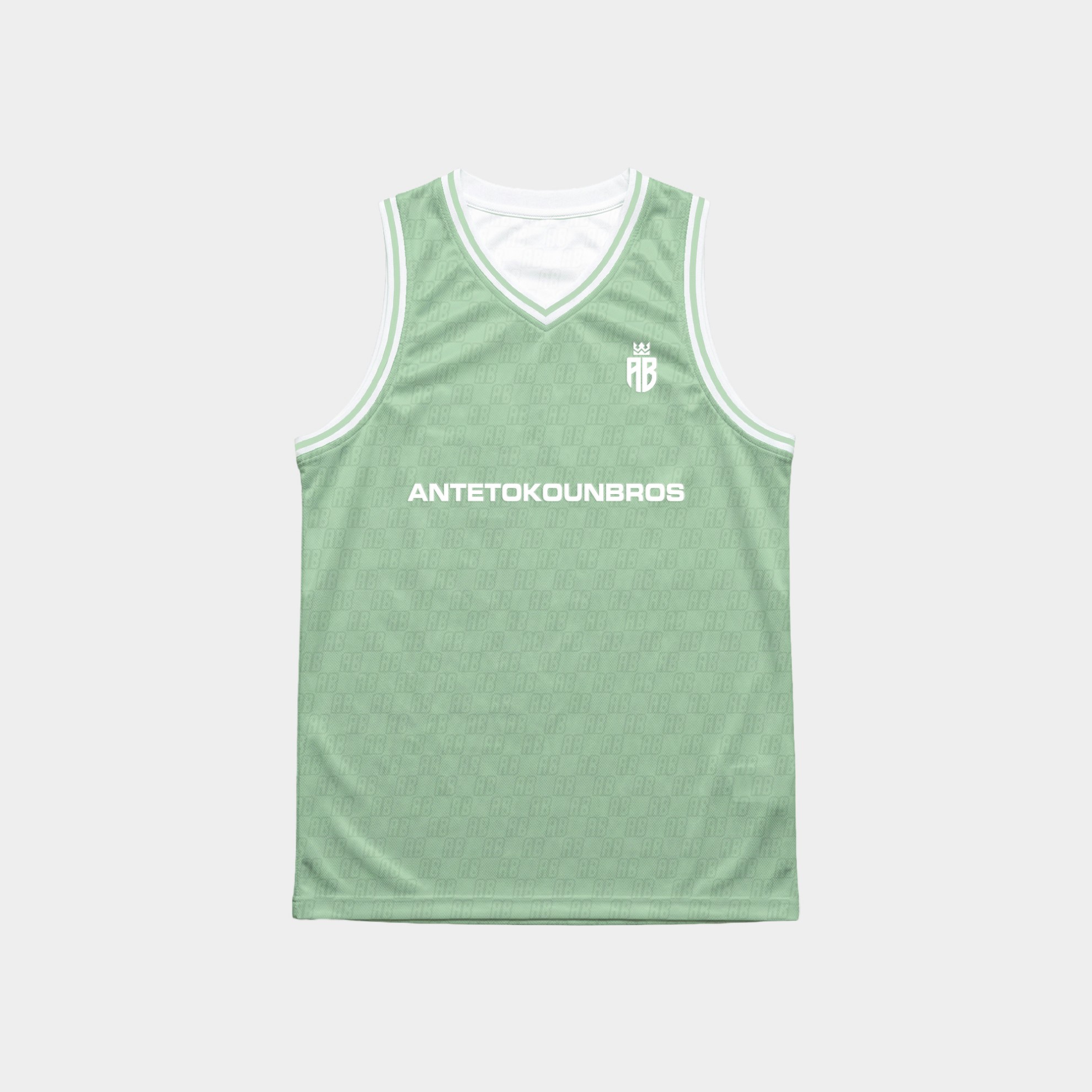 Antetokounbros Basketball Jersey Sage Green Front