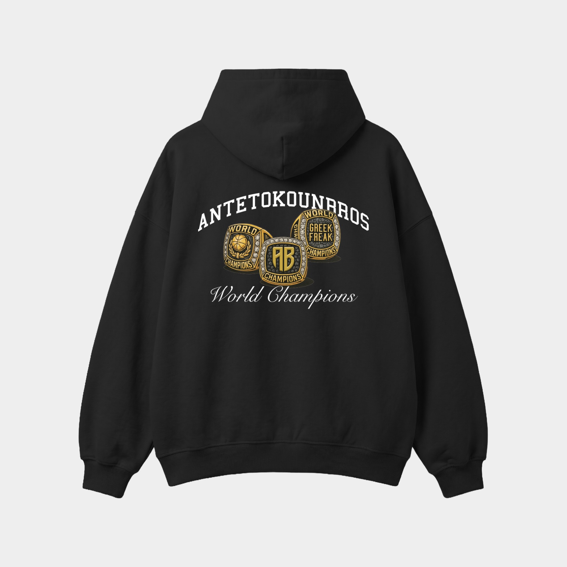 Rings Hoodie Black Back