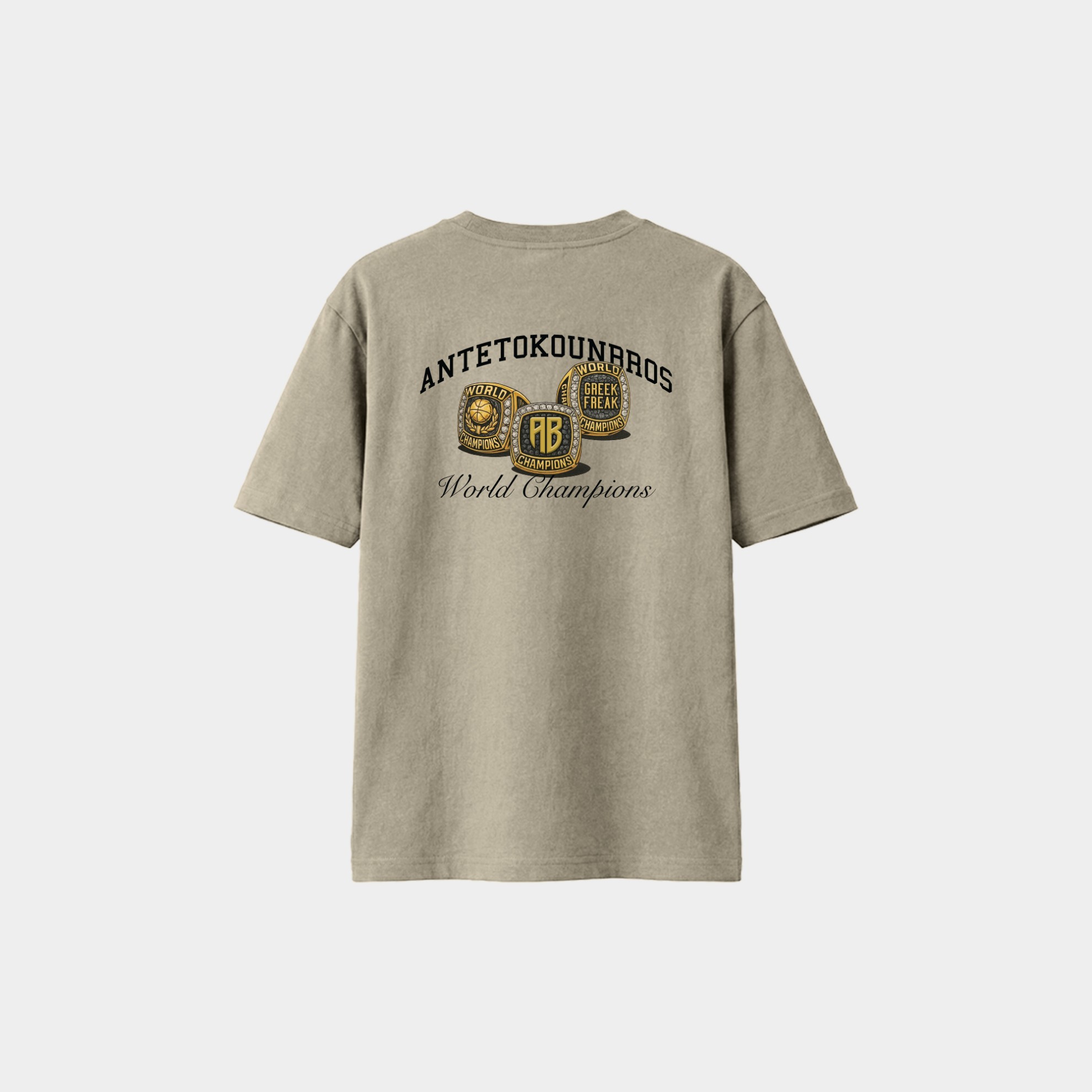 Rings T-shirt Nomad Beige Back