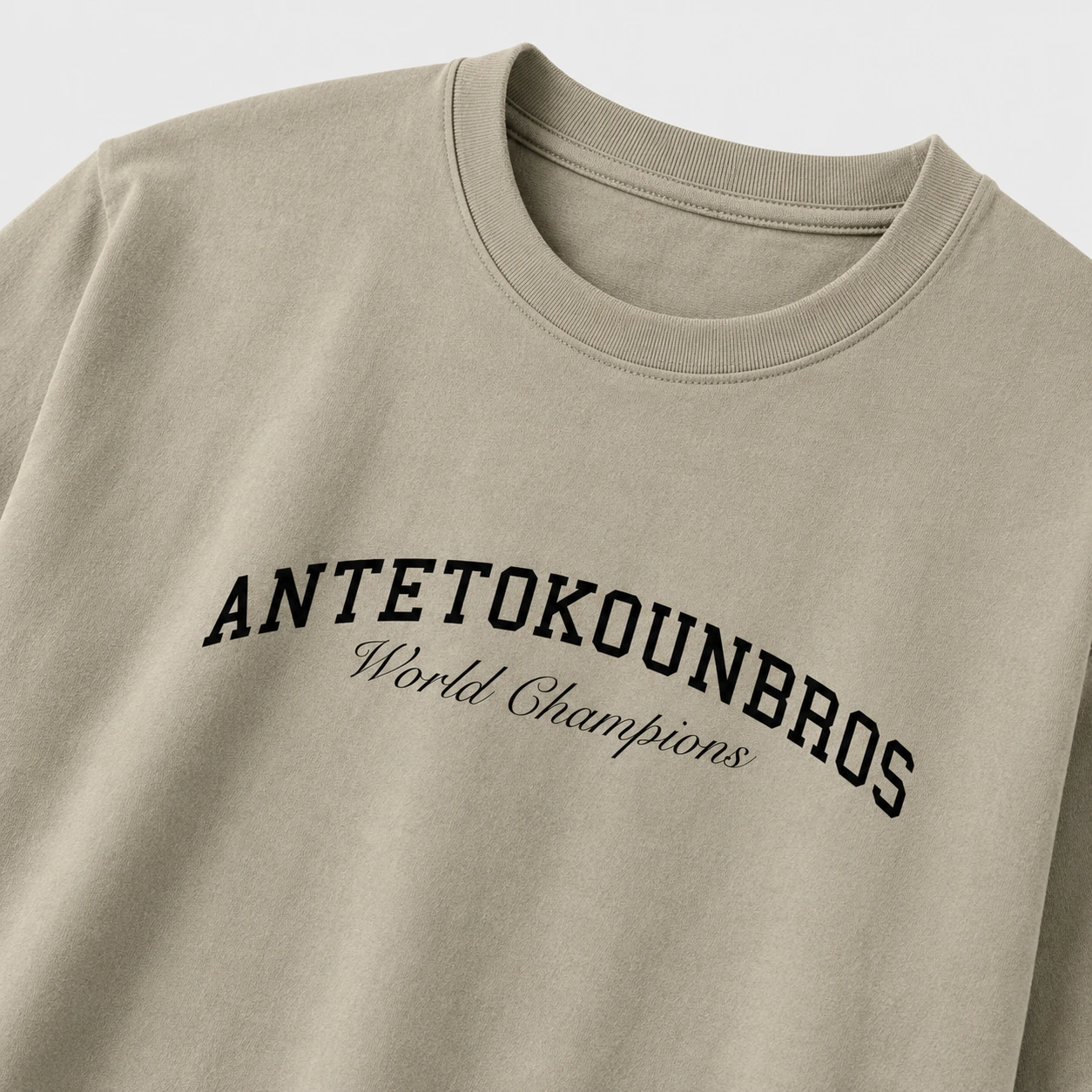 Rings T-shirt Nomad Beige Detail Front