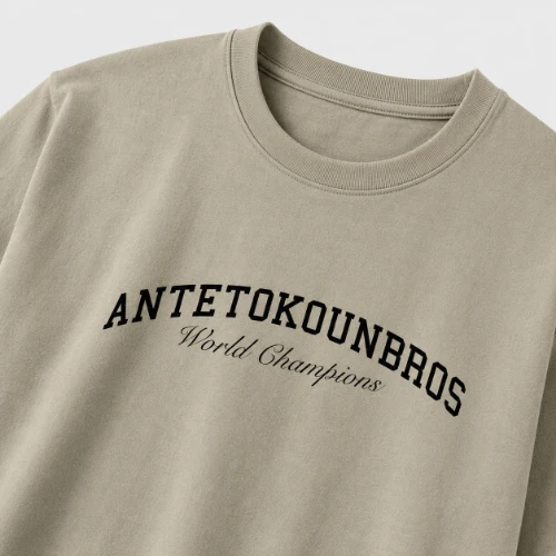 Rings T-shirt Nomad Beige Detail Front thumb