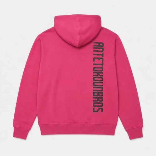 ANTETOKOUNBROS Men's Hoodie Colormaniac Vertical Fuchsia Flat Back thumb