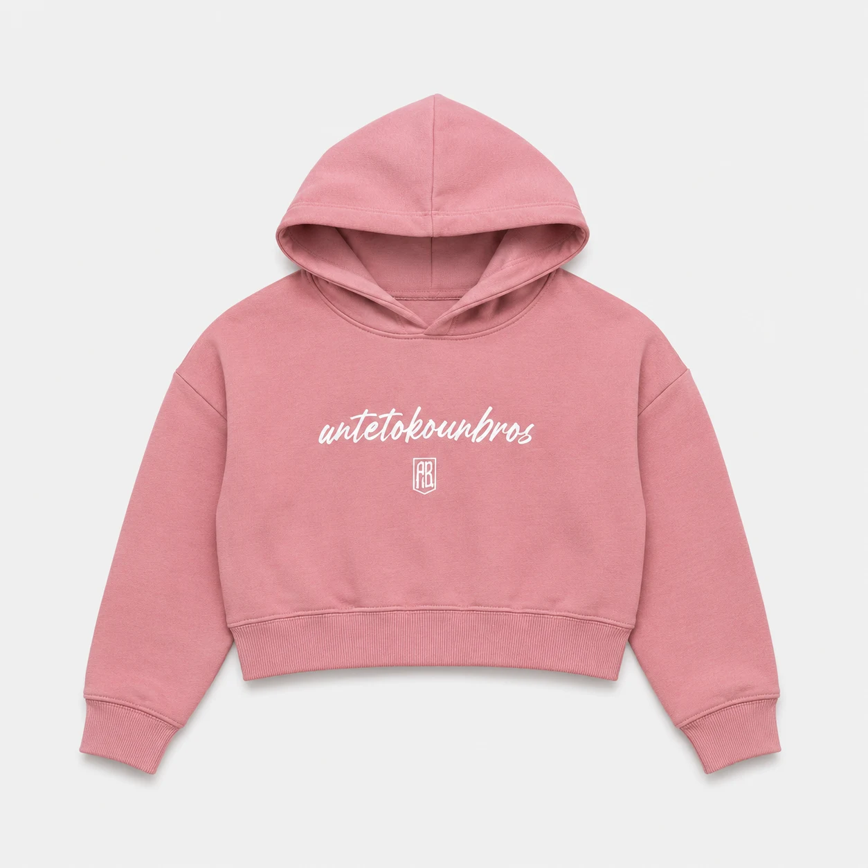 Kids' Hoodie Baseline | ANTETOKOUNBROS | Pink Front Flat