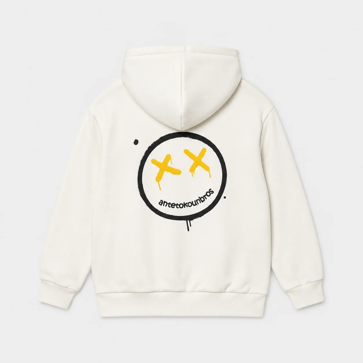 ANTETOKOUNBROS Kids' Hoodie Smiley Off White Back Flat
