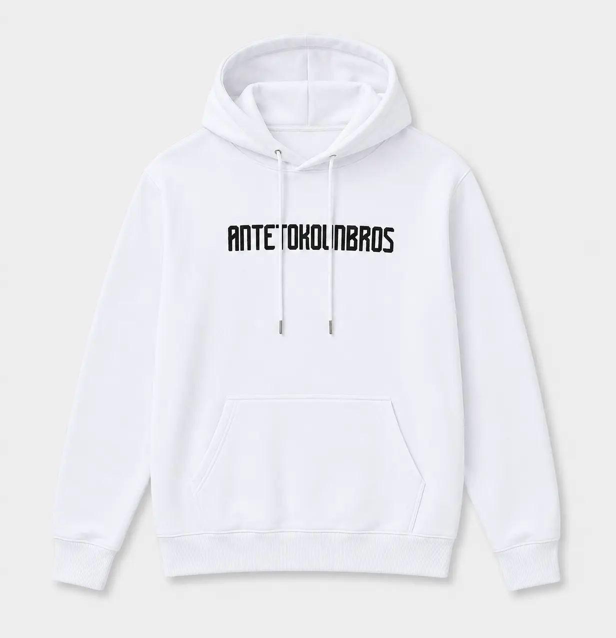 ANTETOKOUNBROS Men's Hoodie Baseline White Flat Front